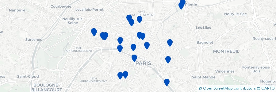 Carte des lieux de Vincent M